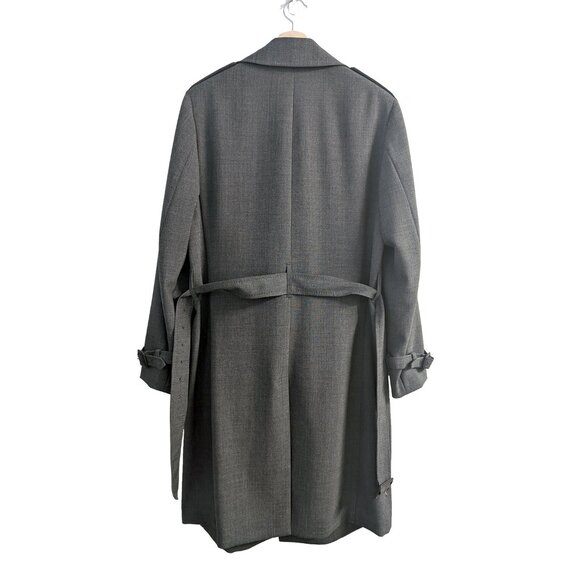 NEW Lardini Double-Breasted Wool Trench Coat 100% Mohair 40US - Picture 2 of 8